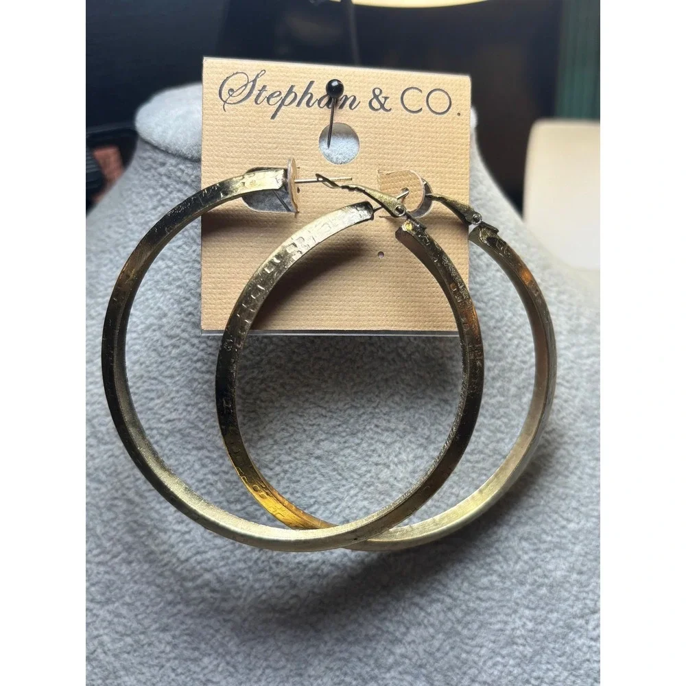 #1. Gold-tone Large Hoop Earrings